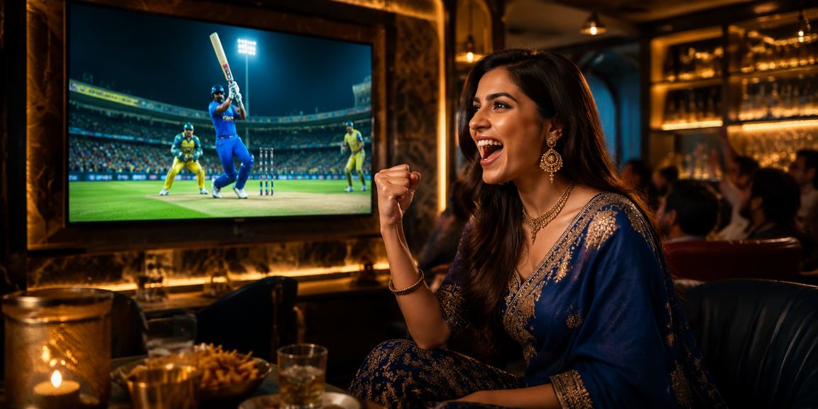 Exciting cricket betting scene showcasing live IPL action